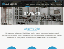 Tablet Screenshot of alb-granite.com